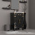 Lexora Laurel 20 inch W x 18 in D Black Oak Vanity Cabinet Acrylic Countertop and 18 in Mirror - LVL20SJ510