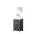 Lexora Laurel 20 inch W x 18 in D Black Oak Vanity Cabinet Acrylic Countertop, 18 in Mirror and Faucet Set - LVL20SJ511