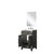 Lexora Laurel 20 inch W x 18 in D Black Oak Vanity Cabinet Acrylic Countertop, 18 in Mirror and Faucet Set - LVL20SJ511