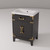 Lexora Laurel 24 inch W x 18 in D Black Oak Vanity Cabinet and Acrylic Top - LVL24SJ500