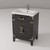 Lexora Laurel 24 inch W x 18 in D Black Oak Vanity Cabinet, Acrylic Top, and Faucet Set - LVL24SJ501