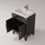 Lexora Laurel 24 inch W x 18 in D Black Oak Vanity Cabinet, Acrylic Top, and Faucet Set - LVL24SJ501