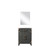 Lexora Laurel 24 inch W x 18 in D Black Oak Vanity Cabinet Acrylic Countertop and 18 in Mirror - LVL24SJ510