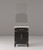 Lexora Laurel 24 inch W x 18 in D Black Oak Vanity Cabinet Acrylic Countertop and 18 in Mirror - LVL24SJ510