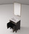 Lexora Laurel 24 inch W x 18 in D Black Oak Vanity Cabinet Acrylic Countertop and 18 in Mirror - LVL24SJ510
