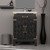 Lexora Laurel 24 inch W x 18 in D Black Oak Vanity Cabinet Acrylic Countertop and 18 in Mirror - LVL24SJ510