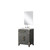 Lexora Laurel 24 inch W x 18 in D Black Oak Vanity Cabinet Acrylic Countertop, 18 in Mirror and Faucet Set - LVL24SJ511