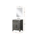 Lexora Laurel 24 inch W x 18 in D Black Oak Vanity Cabinet Acrylic Countertop, 18 in Mirror and Faucet Set - LVL24SJ511