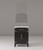 Lexora Laurel 24 inch W x 18 in D Black Oak Vanity Cabinet Acrylic Countertop, 18 in Mirror and Faucet Set - LVL24SJ511