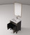 Lexora Laurel 24 inch W x 18 in D Black Oak Vanity Cabinet Acrylic Countertop, 18 in Mirror and Faucet Set - LVL24SJ511