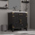 Lexora Laurel 30 inch W Black Oak Vanity Cabinet Carrara Marble Countertop and 28 in Mirror - LVL30SJ110