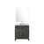 Lexora Laurel 30 inch W Black Oak Vanity Cabinet Carrara Marble Countertop, 28 in Mirror and Faucet Set - LVL30SJ111