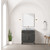 Lexora Laurel 30 inch W Black Oak Vanity Cabinet Carrara Marble Countertop, 28 in Mirror and Faucet Set - LVL30SJ111