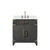Lexora Laurel 30 inch W Black Oak Vanity Cabinet, White Quartz Top, and Faucet Set - LVL30SJ201