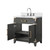 Lexora Laurel 30 inch W Black Oak Vanity Cabinet, White Quartz Top, and Faucet Set - LVL30SJ201