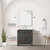 Lexora Laurel 30 inch W Black Oak Vanity Cabinet, White Quartz Top, and Faucet Set - LVL30SJ201
