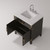 Lexora Laurel 30 inch W Black Oak Vanity Cabinet, White Quartz Top, and Faucet Set - LVL30SJ201