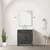 Lexora Laurel 30 inch W Black Oak Vanity Cabinet White Quartz Countertop and 28 in Mirror - LVL30SJ210