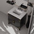 Lexora Laurel 30 inch W Black Oak Vanity Cabinet White Quartz Countertop and 28 in Mirror - LVL30SJ210