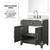 Lexora Laurel 30 inch W Black Oak Vanity Cabinet White Quartz Countertop, 28 in Mirror and Faucet Set - LVL30SJ211
