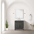Lexora Laurel 30 inch W Black Oak Vanity Cabinet White Quartz Countertop, 28 in Mirror and Faucet Set - LVL30SJ211