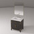 Lexora Laurel 30 inch W Black Oak Vanity Cabinet White Quartz Countertop, 28 in Mirror and Faucet Set - LVL30SJ211