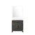 Lexora Laurel 30 inch W Black Oak Vanity Cabinet Cultured Marble Countertop and 28 in Mirror - LVL30SJ310