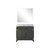 Lexora Laurel 36 inch W Black Oak Vanity Cabinet Carrara Marble Countertop and 34 in Mirror - LVL36SJ110