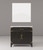 Lexora Laurel 36 inch W Black Oak Vanity Cabinet Carrara Marble Countertop and 34 in Mirror - LVL36SJ110