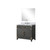 Lexora Laurel 36 inch W Black Oak Vanity Cabinet Carrara Marble Countertop, 34 in Mirror and Faucet Set - LVL36SJ111