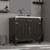 Lexora Laurel 36 inch W Black Oak Vanity Cabinet and White Quartz Top - LVL36SJ200