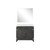 Lexora Laurel 36 inch W Black Oak Vanity Cabinet White Quartz Countertop and 34 in Mirror - LVL36SJ210