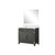 Lexora Laurel 36 inch W Black Oak Vanity Cabinet White Quartz Countertop and 34 in Mirror - LVL36SJ210