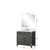 Lexora Laurel 36 inch W Black Oak Vanity Cabinet White Quartz Countertop, 34 in Mirror and Faucet Set - LVL36SJ211