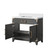 Lexora Laurel 36 inch W Black Oak Vanity Cabinet and Cultured Marble Top - LVL36SJ300