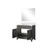 Lexora Laurel 36 inch W Black Oak Vanity Cabinet Cultured Marble Countertop and 34 in Mirror - LVL36SJ310