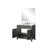 Lexora Laurel 36 inch W Black Oak Vanity Cabinet Cultured Marble Countertop, 34 in Mirror and Faucet Set - LVL36SJ311