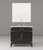 Lexora Laurel 36 inch W Black Oak Vanity Cabinet Cultured Marble Countertop, 34 in Mirror and Faucet Set - LVL36SJ311