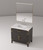 Lexora Laurel 36 inch W Black Oak Vanity Cabinet Cultured Marble Countertop, 34 in Mirror and Faucet Set - LVL36SJ311