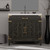 Lexora Laurel 36 inch W Black Oak Vanity Cabinet Cultured Marble Countertop, 34 in Mirror and Faucet Set - LVL36SJ311
