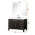 Lexora Laurel 48 inch W Black Oak Vanity Cabinet, White Quartz Top, Faucet Set, and 46 in Mirror - LVL48SJ211