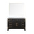 Lexora Laurel 48 inch W Black Oak Vanity Cabinet, Cultured Marble Top, and 46 in Mirror - LVL48SJ310
