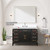 Lexora Laurel 48 inch W Black Oak Vanity Cabinet, Cultured Marble Top, and 46 in Mirror - LVL48SJ310