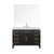 Lexora Laurel 48 inch W Black Oak Vanity Cabinet, Cultured Marble Top, Faucet Set, and 46 in Mirror - LVL48SJ311