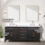 Lexora Laurel 72 inch W Black Oak Double Sink Vanity Cabinet, Cultured Marble Top, Faucet Set, and 34 in Mirrors - LVL72DJ311