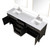 Lexora Laurel 80 inch W Black Oak Double Sink Vanity Cabinet, White Quartz Top, Faucet Set, and 36 in Mirrors - LVL80DJ211