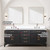 Lexora Laurel 80 inch W Black Oak Double Sink Vanity Cabinet, White Quartz Top, Faucet Set, and 36 in Mirrors - LVL80DJ211
