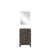 Lexora Laurel 20 inch W x 18 in D Brown Oak Vanity Cabinet Acrylic Countertop and 18 in Mirror - LVL20SK510