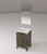 Lexora Laurel 20 inch W x 18 in D Brown Oak Vanity Cabinet Acrylic Countertop and 18 in Mirror - LVL20SK510