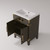 Lexora Laurel 24 inch W x 18 in D Brown Oak Vanity Cabinet and Acrylic Top - LVL24SK500